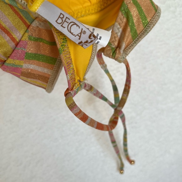 Becca Mira Halter Swimsuit Top Multicolor Shimmer Size S/P NWOT - Picture 5 of 11